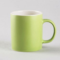 라이프란스 베이직 투톤 무지 무광 도자기 북유럽 머그컵 360ml, 그린, 1개