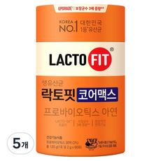 락토핏 생유산균 코어맥스 60p, 120g, 5개