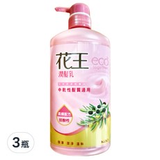 Kao 花王潤髮乳，中乾性髮質適用，典雅芳香，柔順易梳理, 750ml, 3瓶