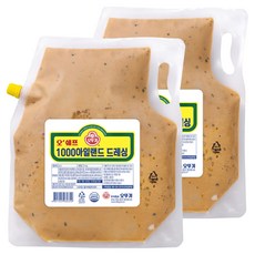 오뚜기 1000 아일랜드 드레싱, 2개, 2kg 2개, 2kg