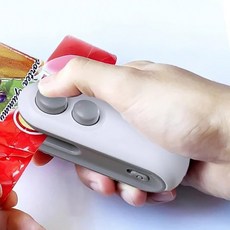 理享家 新款充電式迷你封口機 磁吸收納可切割/封口兩用手壓式封口機 白色, 1個