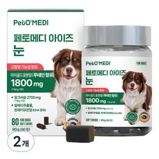 페토메디 강아지 영양제, 80정, 눈물개선/눈건강, 2개