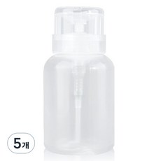 네일 디스펜서 리무버 공병 220ml, 5개, 투명 - 네일디스펜서