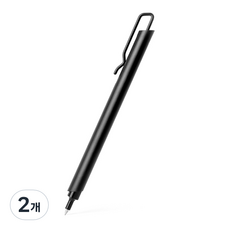 카코 퓨어 클립 젤펜 0.5mm, 블랙, 2개