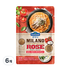 폰타나 밀라노 크림치즈 로제 파스타 소스, 150g, 6개