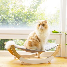 옥희독희 포근 고양이 해먹 침대, 그레이