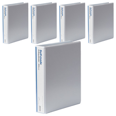 희망사무포인트 D링 바인더 5cm 라벨 3공 색상랜덤, 백색, 5개 백색, 5개