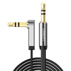 UGREEN 綠聯 3.5mm 音源傳輸線 FLAT版 1m, L型, 1條