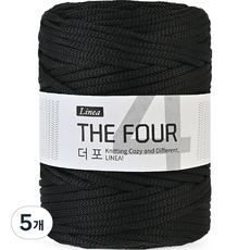리네아 더포 뜨개실, 02 블랙, 5개