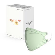어린숨 엣지 새부리형 컬러 마스크 뉴 초초소형 베이비용, 민트, 1개, 30개입