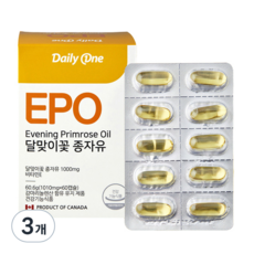 데일리원 달맞이꽃 종자유 감마리놀렌산, 3개, 60.6g