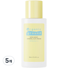 아동용 오가닉그라운드 리뉴얼 논나노 미네랄 선크림 SPF50+ PA++++, 5개, 50ml