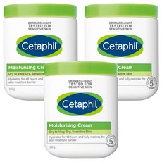 Cetaphil 舒特膚 保濕霜，深層滋潤，快速吸收，舒緩乾燥及敏感肌膚, 550g, 3罐