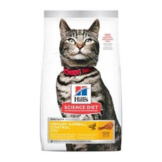 Hill's 希爾思 SCIENCE DIET 成貓用 泌尿道毛球控制特調食譜 乾飼料，含豐富纖維，有助於貓咪毛髮亮麗，守護眼睛與心臟健康, 雞肉, 7.03kg, 1袋