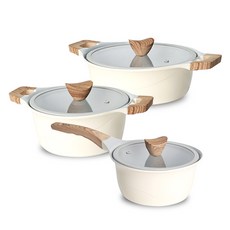 보트너 인덕션 레오니 세라믹 냄비세트 3개, 혼합색상, 편수 18cm + 양수 20cm + 전골 24cm