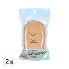 San-X 角落生物 卡通沐浴海綿, 日本角落生物擦澡海綿, 聚酯纖維, 炸豬排, 2個