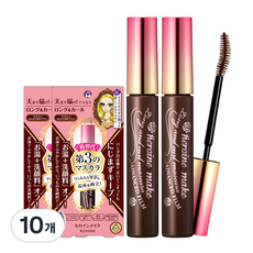  키스미 히로인메이크 롱앤컬 어드밴스드 필름 마스카라 6g, 02 브라운, 10개 