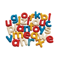 PLAN TOYS abc小寫字母學習組, 再生木料, 26個英文小寫字母和5個母音小寫字母, 1組