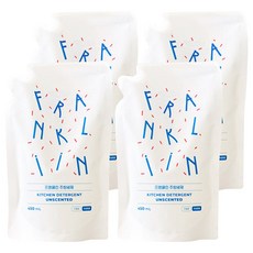 FRANKLIIN 유아용 주방세제 리필, 4개, 450ml