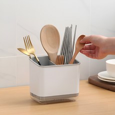 Queen's Home家用多功能餐具筒, 灰色, 1個