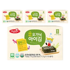 베베스트 처음먹는 오가닉 아이김 10p, 13g, 4개, 퓨어