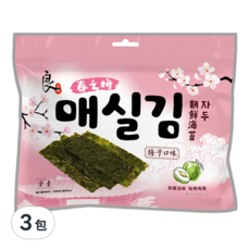 良澔 韓式海苔 梅子口味, 30公克, 30g, 3包