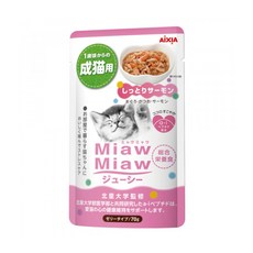 MIAWMIAW 妙喵 成貓 主食軟包, 添加A-I胜肽 提升嗜口性, 鮭魚, 70g, 12包