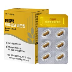 안국약품 더 블랙 맥주효모 비오틴 60p, 54g, 1개