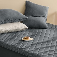 The Zari Daily Eco Fresh固定帶型絎縫薄墊, Milky Charcoal Gray