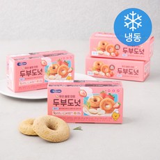 베베쿡 우리쌀로 만든 두부도넛 딸기 (냉동), 90g, 4개