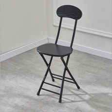 마켓플랜 원형 접이식 의자, 블랙,