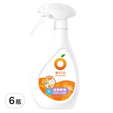 Orange House 橘子工坊 家用清潔類浴廁清潔劑 兩用噴槍, 輕鬆去除尿垢、水垢, 植物性配方, 480ml, 6瓶