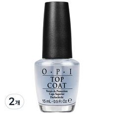 오피아이 탑코트, 투명, 15ml, 2개
