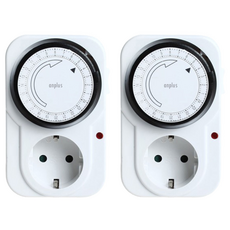 Amplus 24小時定時器延長線 1孔 TS-MD3, 7.5cm, 單色, 2個