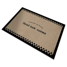【德利生活】法式絲圈入戶刮泥地墊 40x60cm good luck,入戶地墊/刮泥墊, 1入