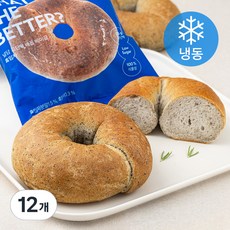 널담 고단백 배꼽 베이글 흑임자 (냉동), 12개, 140g