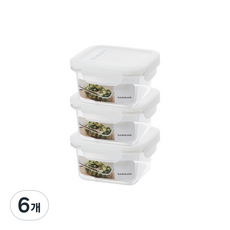 hpedl380
 락앤락 테이블탑 밀폐용기 정사각 화이트 380ml 6개 단품