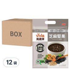 ViVa 萬歲牌 元氣什穀堅果飲 芝麻堅果, 含豐富鈣質, 原果研磨顆粒口感, 含維生素E, 12袋裝, 28g, 10包, 12袋