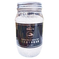 Macro 天然義大利粗海鹽, 450克, 450g, 1罐