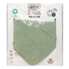BIBS Bandana Bio 有機棉圍兜, 26x26公分, 100%棉 - 灰綠色, 灰綠, 1個, 26X26 公分