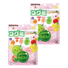 UHA 味覺糖 西瓜遊戲 酷Q彌軟糖 (水果味) 60公克, 2包, 60g