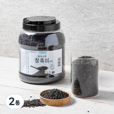 씻어나온 찰흑미, 2.2kg, 2통