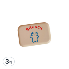 귀여운 곰 렌즈케이스, 베이지베어, 3개