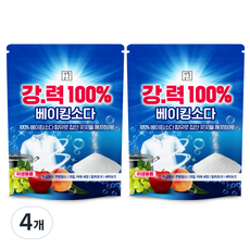 생활공식 강 력 100 세제 베이킹소다, 2kg, 4개