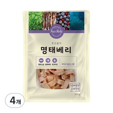 후코홀릭 강아지 건조 간식, 명태 + 블루베리 혼합맛, 100g, 4개 - 후코아이