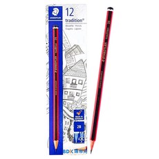 施德樓紅武士經典繪圖鉛筆12支裝，2B軟硬適中，素描繪畫設計適用，德國製造品質保證, 12支