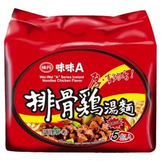 味丹 味味A 排骨雞湯麵 90g, 5包