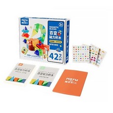 魔域文化 磁力積木 42pcs磁性建構片，益智玩具，激發兒童創造力, 1入, Mixed colors