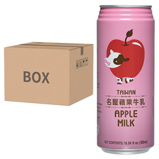 Famous House 名屋 蘋果牛乳味飲料，500毫升, 500ml, 24罐