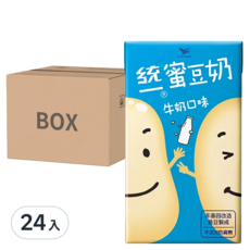 統一 蜜豆奶 牛奶口味, 250ml, 24入
